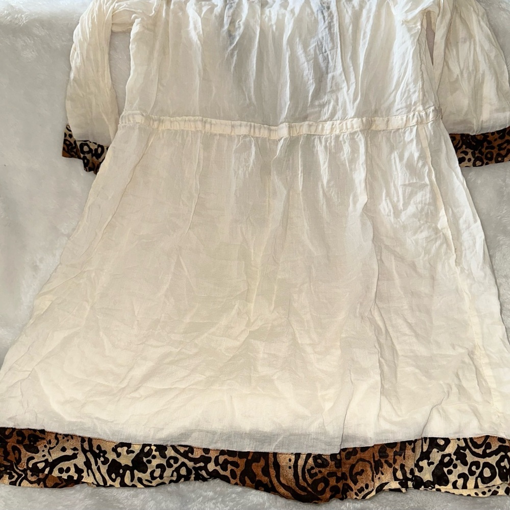 Merona Cream Swim Coverup with Leopard Trim - Picture 5 of 11